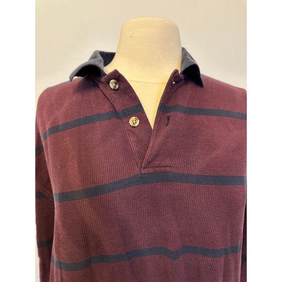 Vintage Denim Ridge Originals 100% Cotton Purple Striped Collared Shirt Sz Large - Picture 7 of 8